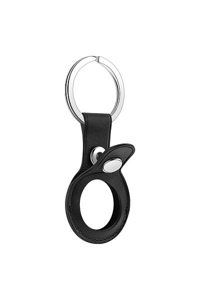 THD THD brand leather case for Apple AirTag keychain type, black color