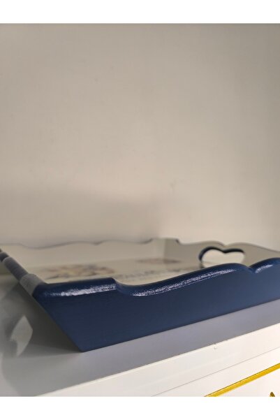 IremTasarimAtolyesi Marin Temalı Tepsi Sunumluk Epoksi El Boyama