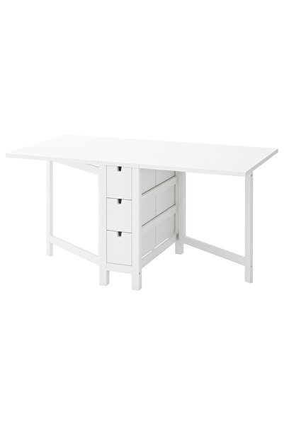 Norden katlanır mutfak masası, beyaz, 2-4 kişilik, 26/89/152x80 cm