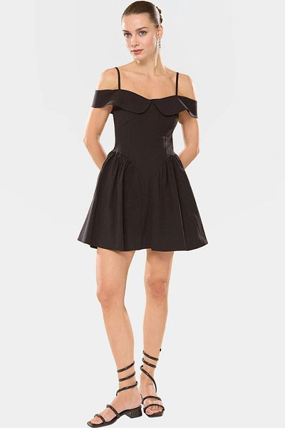 PayBuy Stylish Mini Dress Waist Opening Heart Collar Polyviscon Summer Durable Material Special Design
