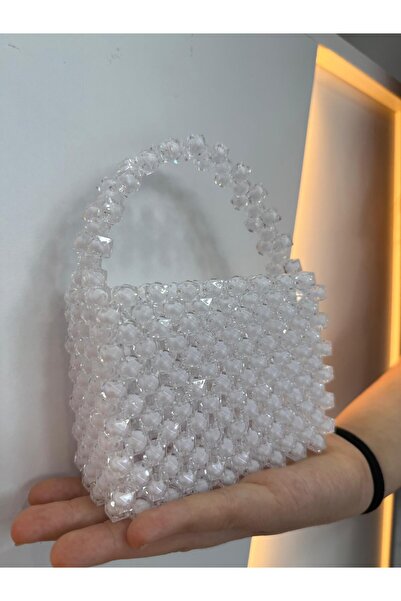 BONİTA Beyaz Taşlı Parlak Kız Çocuk El Çantası