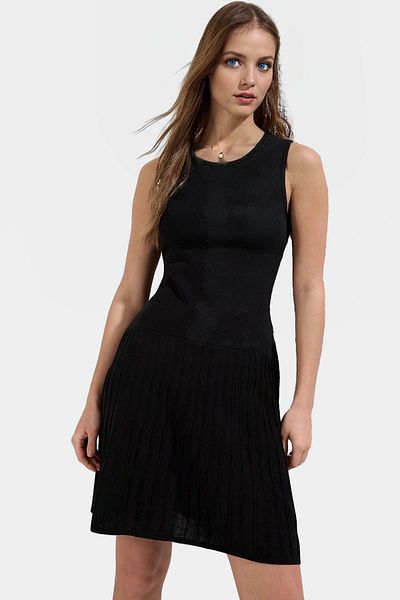 PayBuy Mini Pearl Detailed Acrylic Knitwear Dress Casual Elegance High Quality Comfortable Cut
