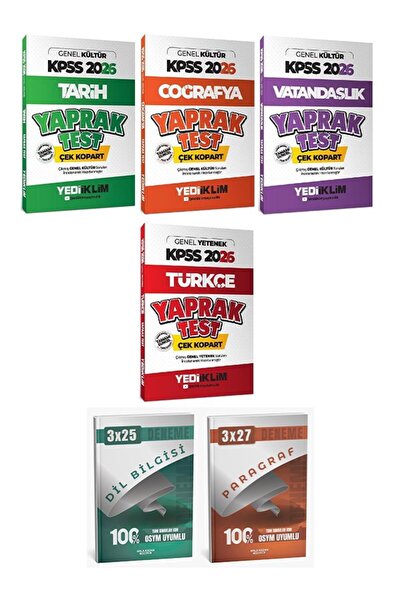 Anla Kazan Yayınları Yediiklim 2026 KPSS Tarih + Coğrafya + Vatandaşlık + Tür...