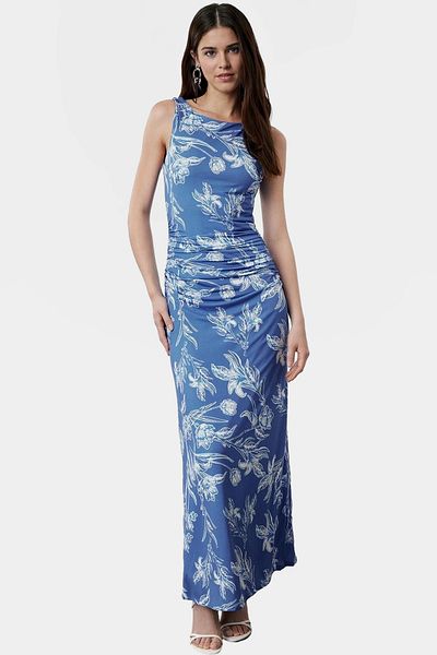 PayBuy Summer Floral Bodycon Dress Maxi Length Knitted Fabric Premium Quality Professional Look Long Lasting