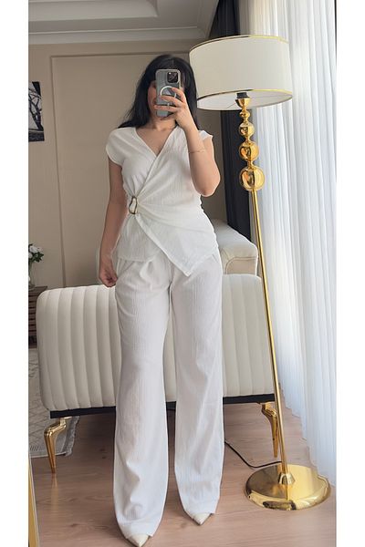 SANDY FASHİON Buckle Detail Set