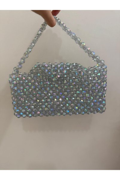 BONİTA Shiny Women's Handbag with Hologram Beads