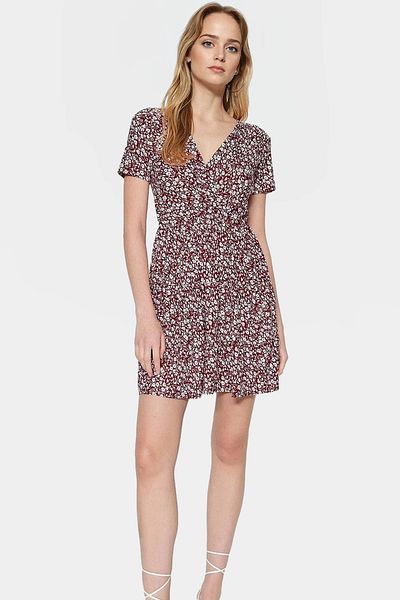 PayBuy Floral Mini Dress Knitted Fabric Comfortable Summer Short Trend Design Stylish Appearance