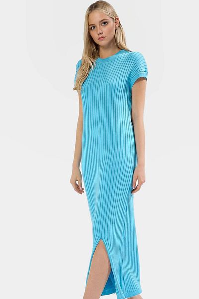 PayBuy Maxi Knitwear Dress Viscose Polyester a Line Daily Stylish Special Design Zarifane Durable Material