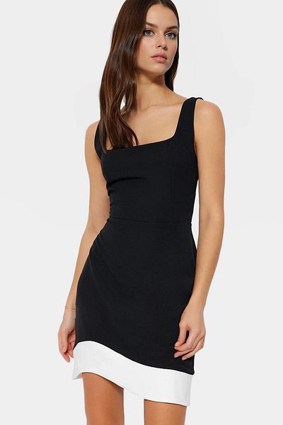 PayBuy Bodycon Mini Dress Square Neck Polyester Elastane Summer Short Distinctive Material Professional Look