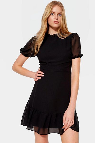 PayBuy Chiffon a Line Mini Dress Balloon Sleeve Summer Casual Comfortable and Stylish Use Special Design