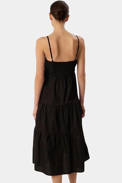PayBuy Women's Midi Length Poplin Dress Bow Detail 100 Cotton Casual Stylish Professional Look Comfortable and