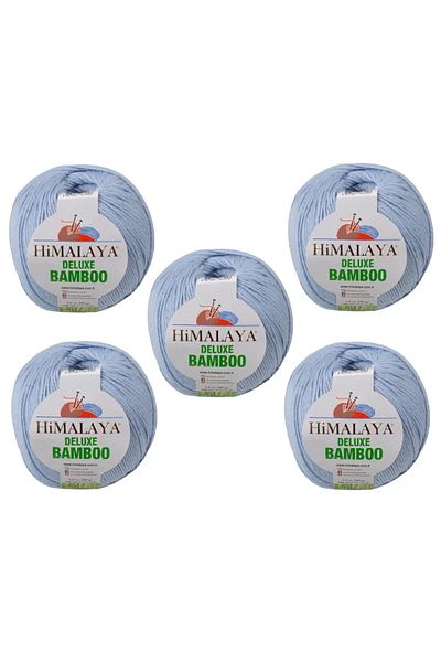 Himalaya Deluxe Bamboo, 5 Yumak, 500g Gram, Cardigan Sweater Yarn 124-13