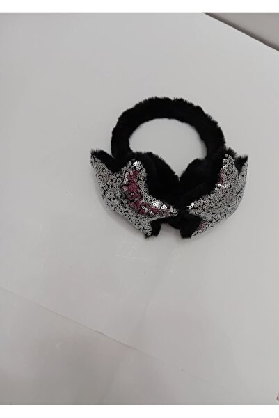 Skygo Cold Protective Soft Plush Winter Earmuff Black Star Sequin