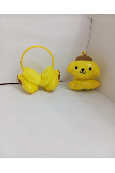 Skygo Children's Plush Earflap with Kuromi Figure Yellow