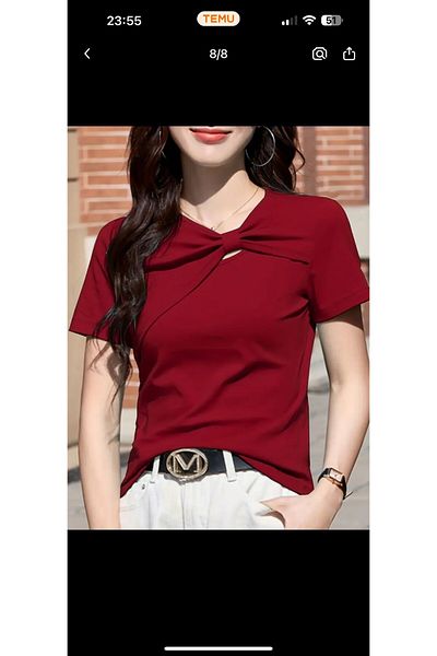 Pulli Collection Κοντομάνικο μπλουζάκι με λεπτομέρεια με γιακά με φιόγκο