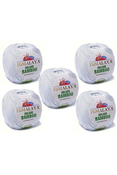 Himalaya Deluxe Bamboo, 5 Yumak, 500g Gram, Cardigan Sweater Yarn 124-24