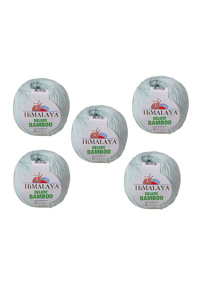 Himalaya Deluxe Bamboo, 5 Yumak, 500g Gram, Cardigan Sweater Yarn 124-17