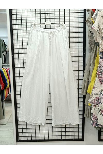 Butik Şans Lyocell Fabric Italian Trousers with Elastic Waist Pocket