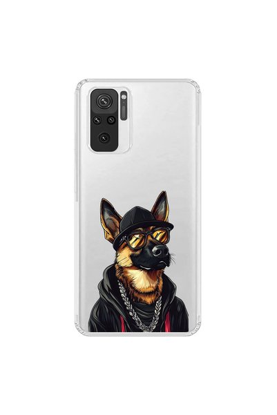 Dali Design حافظة شفافة متوافقة مع هاتف Xiaomi Redmi Note 10 مع تصميم Cool Dog