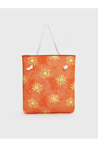 LC Waikiki Özmarka Νέα Σεζόν Sun με τύπωμα Γυναικεία Παραλία Τσάντα σελ.