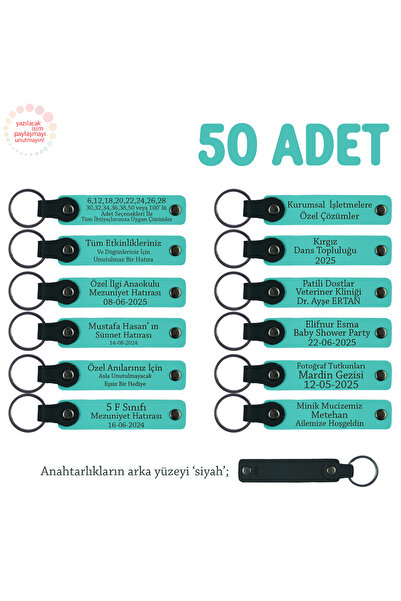 Miaju مجموعة من 50 سلسلة مفاتيح قابلة للكتابة بالاسم والذكرى لحفل الختان، بال...