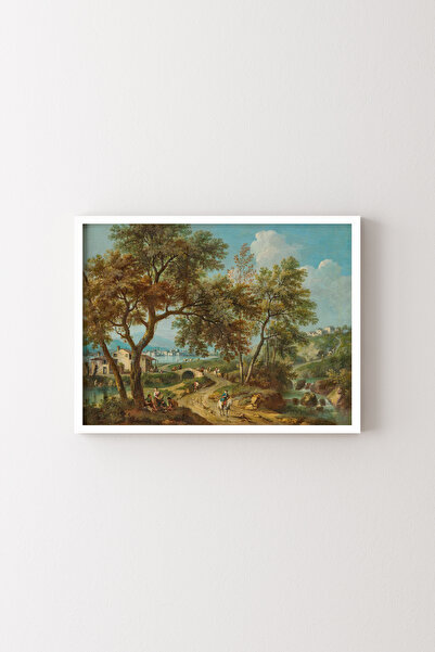 epiqart Peisajul lacului Garda și Salo - Cadru alb