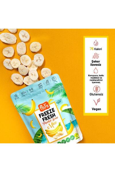 Pol's Freeze Fresh Dondurularak Kurutulmuş Muz 20 gr