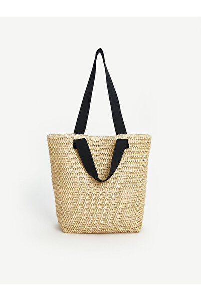 LC Waikiki New Season Cit Cit Women's Straw Beach Bag with Closure - S5H885Z8