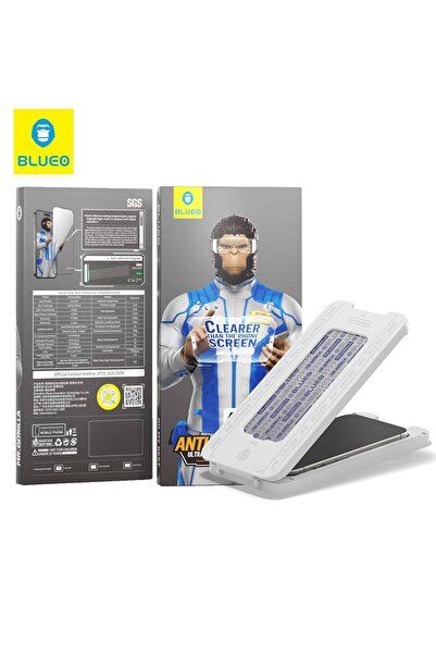 BLUEO Anti-Reflective iPhone 14 Pro Max Uyumlu Uygulama Aparatlı Ekrandan Bil...