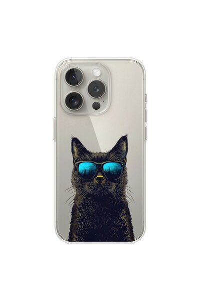 Dali Design حافظة شفافة متوافقة مع هاتف iPhone 16 Pro Max بتصميم Cool Cat