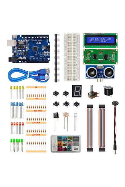 Devre Dünyası Kutulu Robotik Kodlama Arduino Uno Ekonomik Başlangıç Seti 26 Çeşit 148 Parça