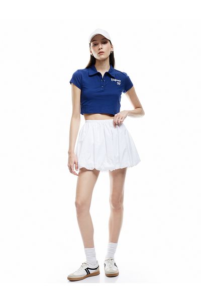 Koton New Season Cotton Elastic Waist Oversize Balloon Mini Skirt