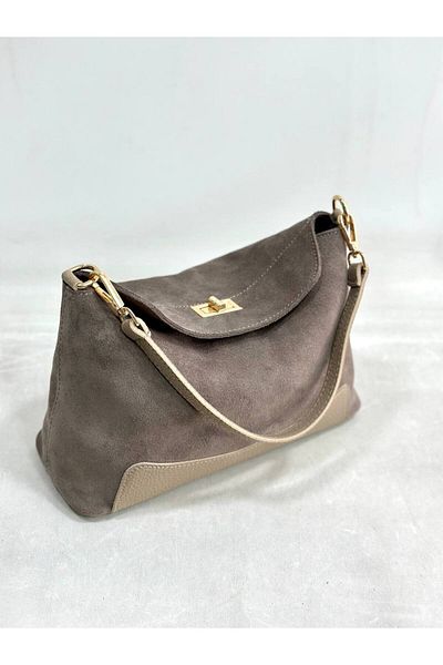 çkn sedat çakan çanta & fular & aksesuar Suede Genuine Suede Leather Women's Shoulder Diagonal Bag
