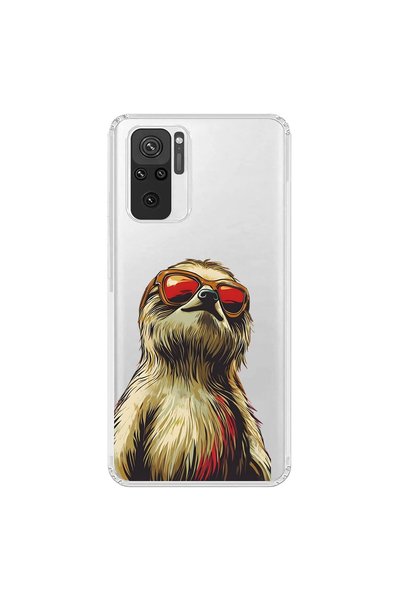 Dali Design Xiaomi Redmi Note 10 Compatible Transparent Case Cool Lazy Design