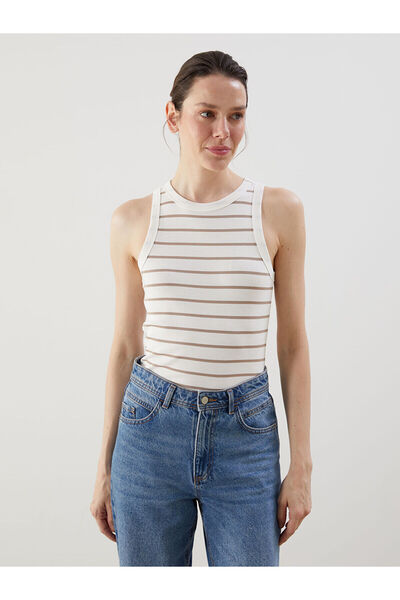 LC Waikiki Νέα σεζόν Γυναικείο εσώρουχο με ριγέ λαιμόκοψη - S5EM12Z8