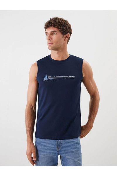LC Waikiki LCWAIKIKI Classic Crew Neck Printed Men's Sleeveless T-Shirt