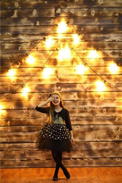 Marka Sensin Kids Kız Çocuk Yıldızlı Simli Love Model Abiye Elbise