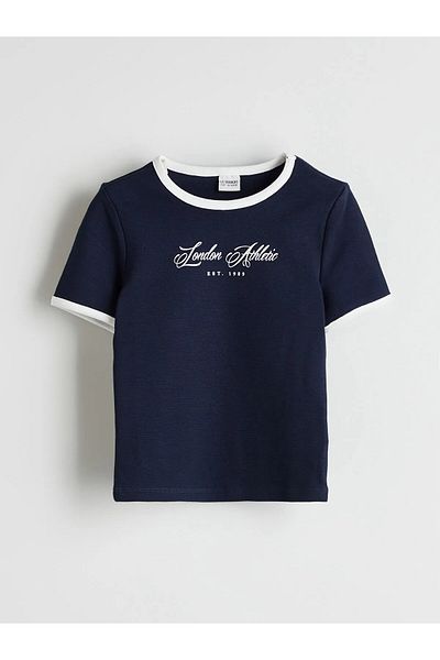 LC Waikiki Crew Neck Printed Girl's T-Shirt