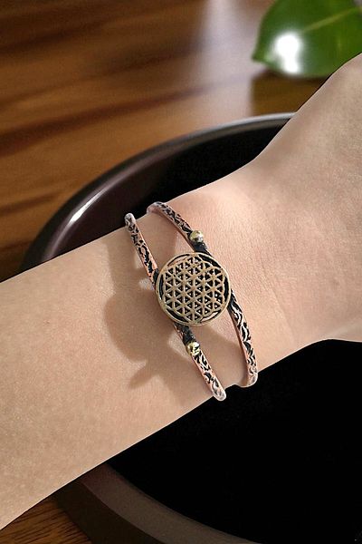 NBS Beautiful Naturel Stones Copper Bracelet Flower of Life Adjustable Special Design Very Good Quality (Gift, Daily, Special Day)