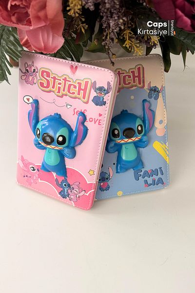 caps anlarınızı paylaştığınız ortağınız 1 Stitch Themed Squishy Embossed Notebook – Fluffy Squishy Collection Notebook - Stiç