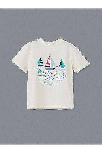 LC Waikiki Crew Neck Printed Boy's T-Shirt