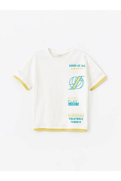 LC Waikiki Crew Neck Printed Baby Boy T-Shirt