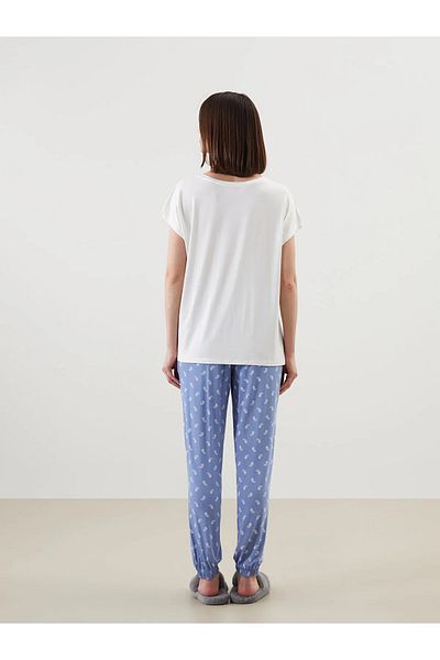 LC Waikiki Set de pijamale de damă cu decolteu în V