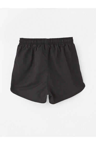LC Waikiki Black Girls' Swim Shorts with Elastic Waist