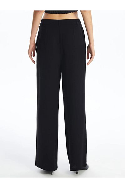 LC Waikiki Γυναικείο παντελόνι Dar Fit Straight Λινό Μικτό