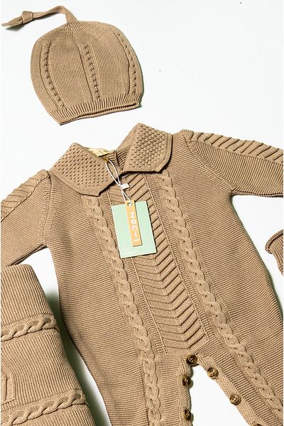 ZENİ BABY Newborn 5-Piece Knitted Knitwear Jumpsuit Set