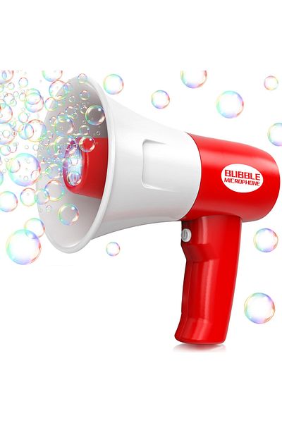 Toybox 2 in 1 Outdoor Bubble Microphone Toys Bubble Maker with LED Light & Music Bubble-Machine Toys