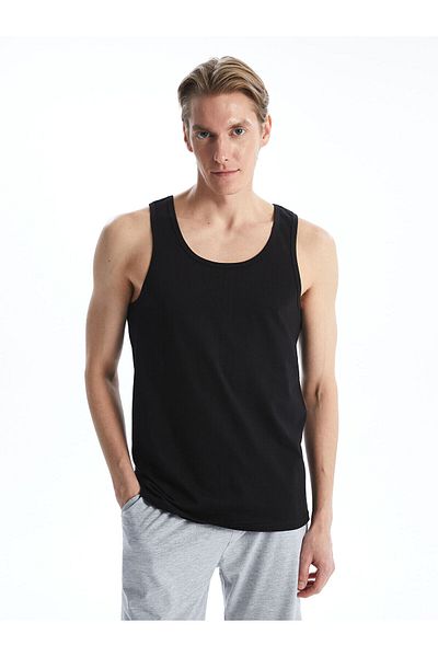 LC Waikiki U-Neck Combed Cotton Men's Undershirt, 2-pack