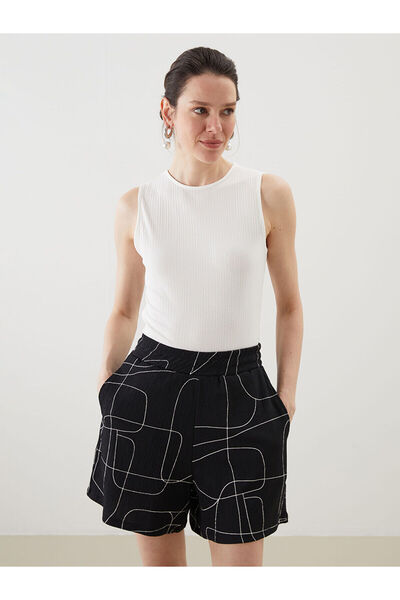 LC Waikiki New Season White Crew Neck Textured Women's Undershirt