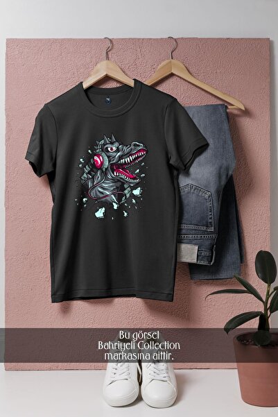 Bahriyeli Collection تي شيرت للجنسين بتصميم جيب وسماعة رأس كبيرة الحجم